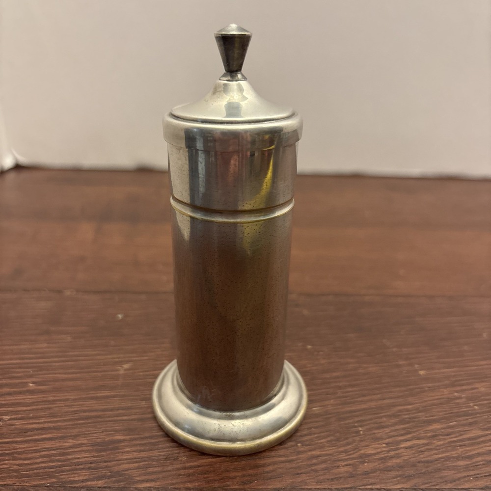 Vintage Bellini BRASIL Silver Plated Toothpick Holder Match Safe Schwab Holder
